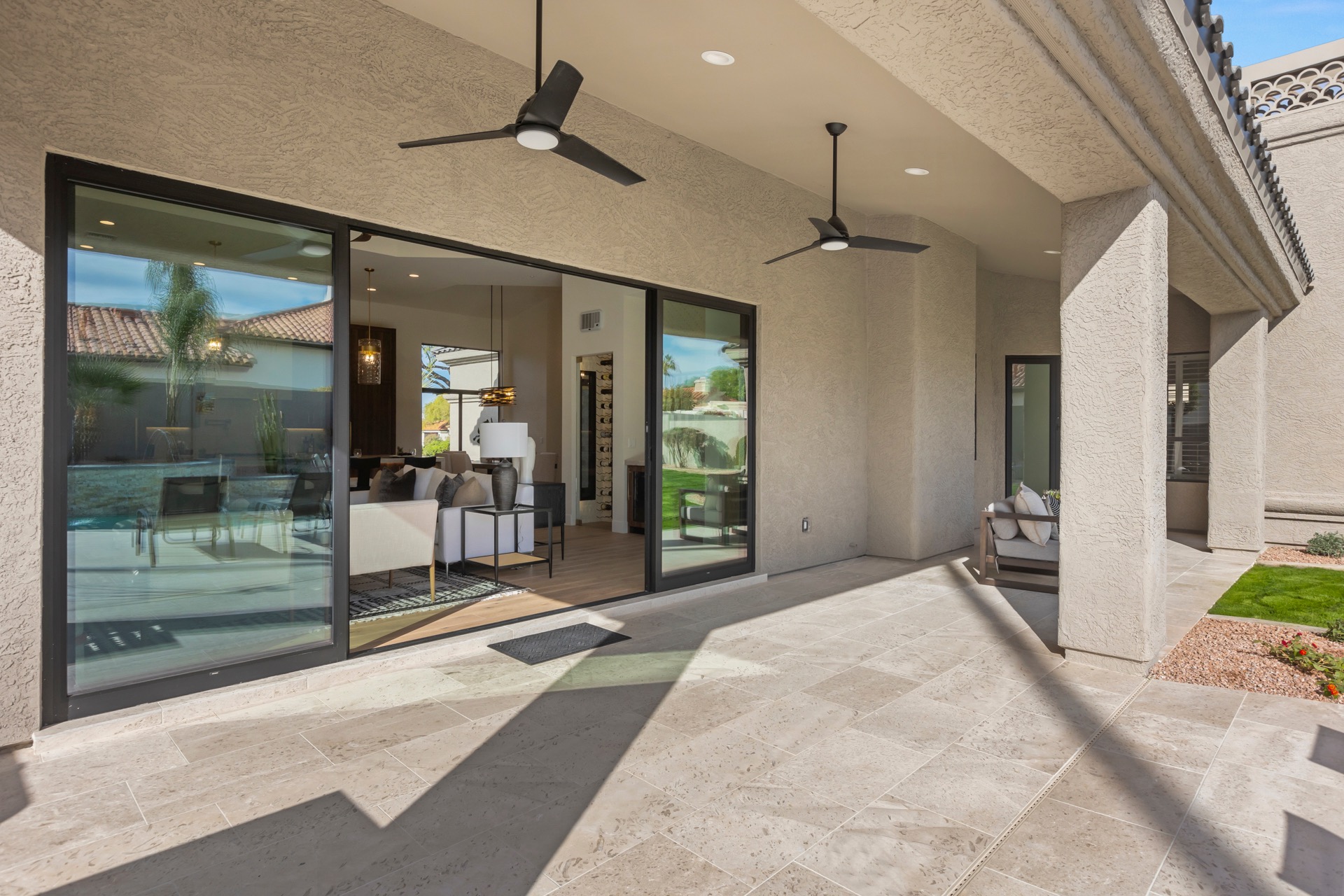 A 16-foot opening to the outdoors completed