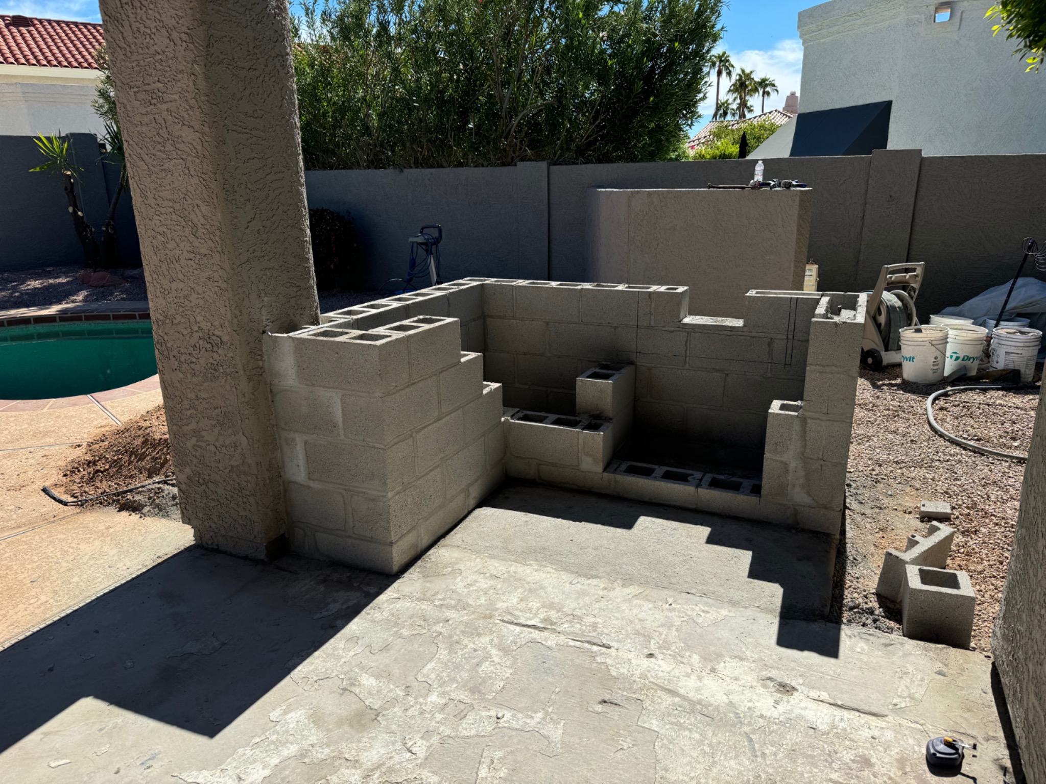 An outdoor room built for gathering: during the remodel